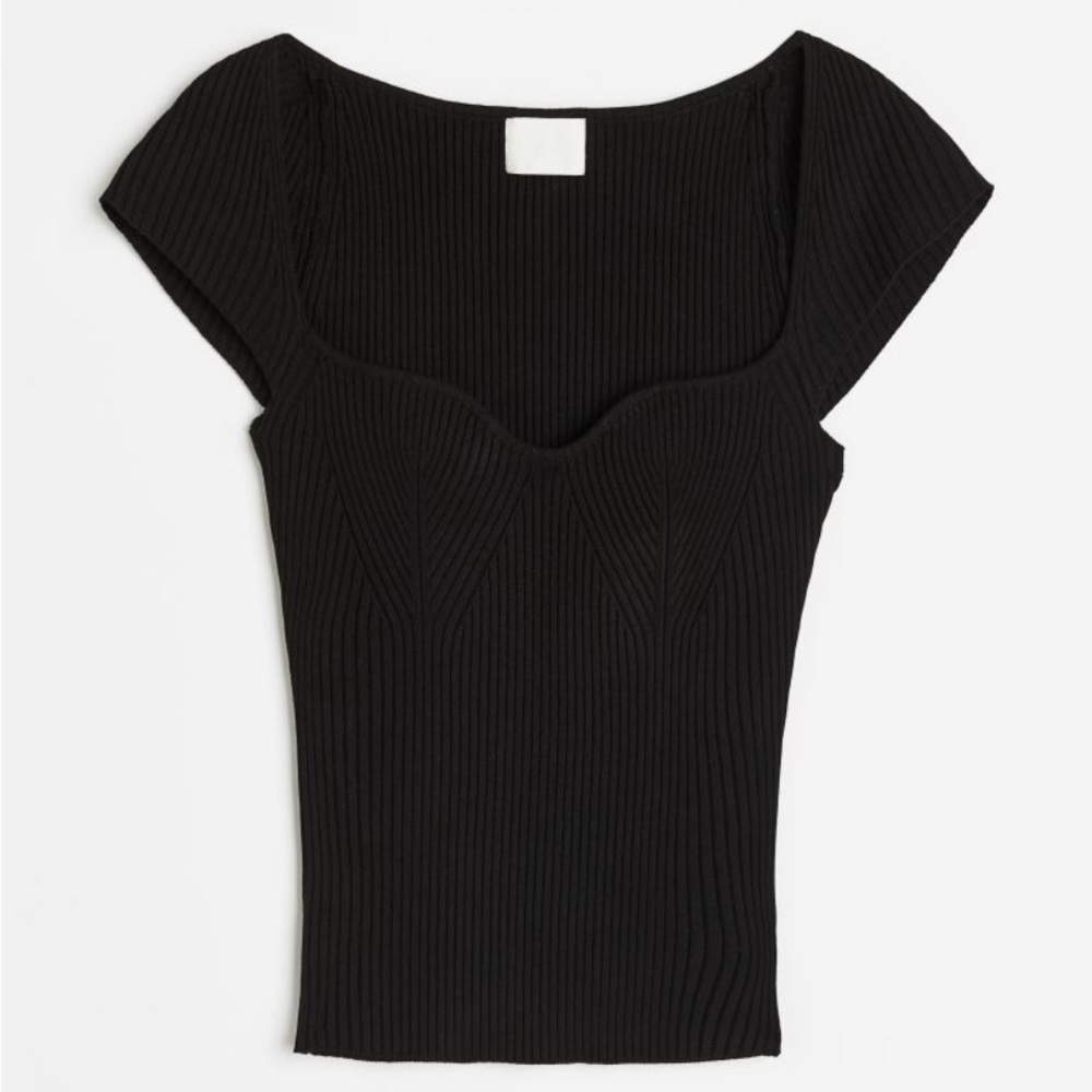 NEW H&M RIB-KNIT TOP!!!